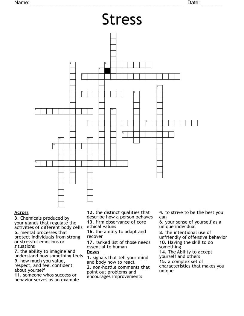 Stress Crossword