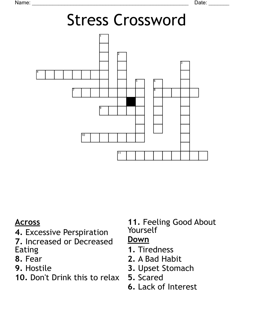 Stress Crossword