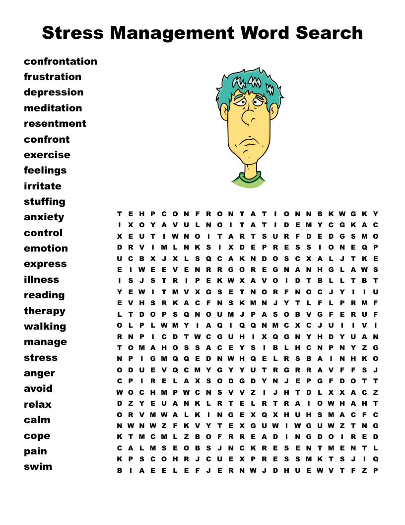 Stress Management Word Search