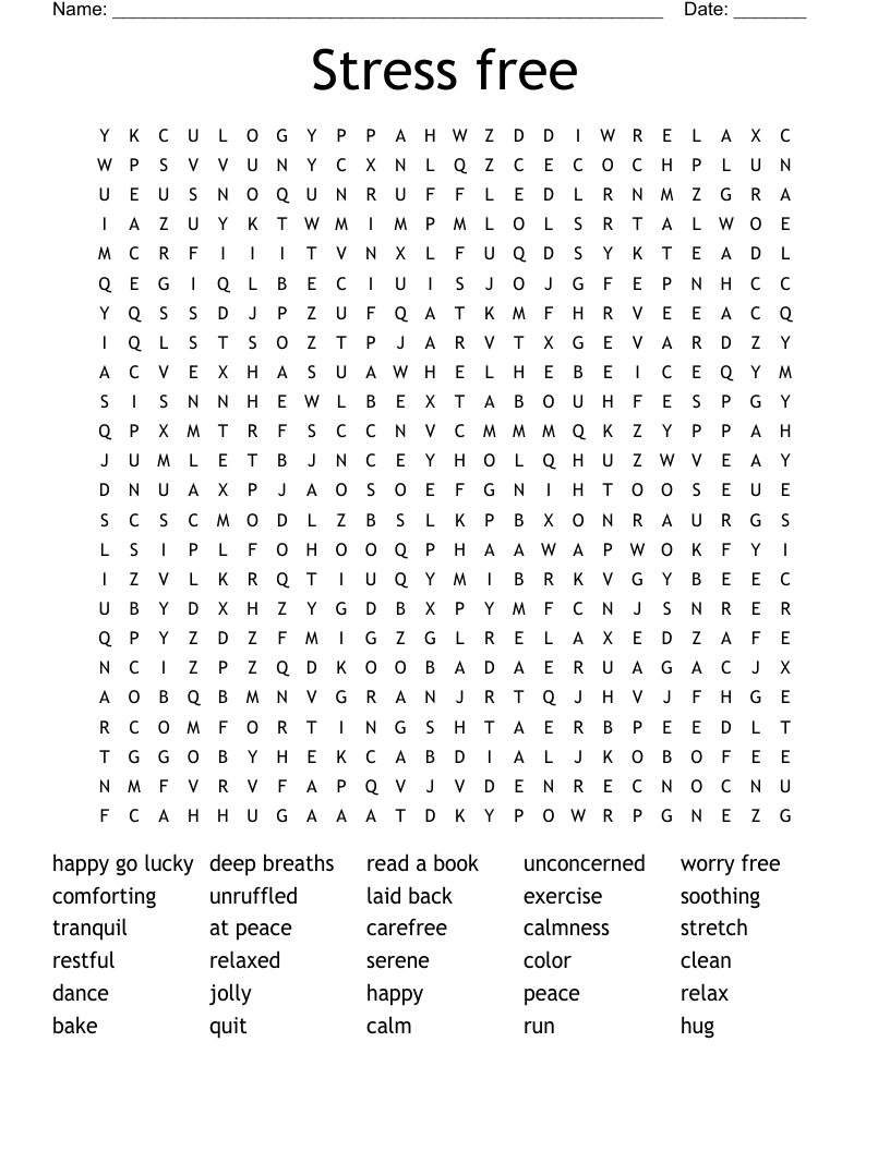 Stress free Word Search