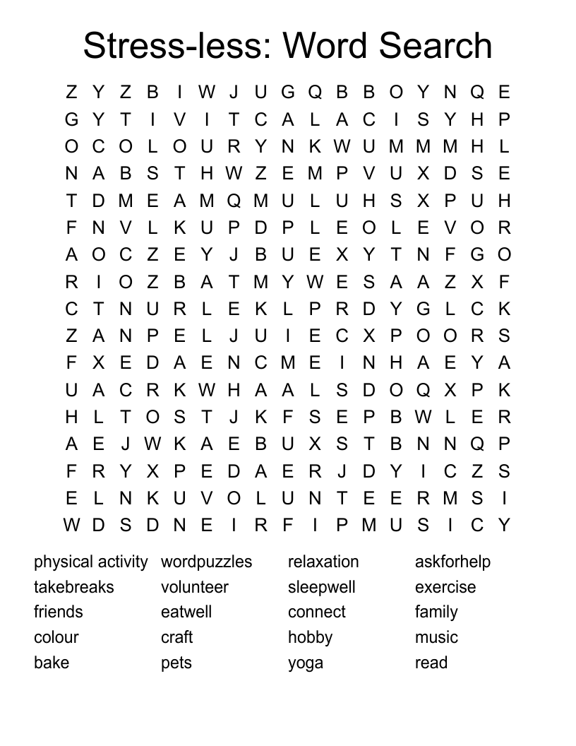 Stress-less: Word Search