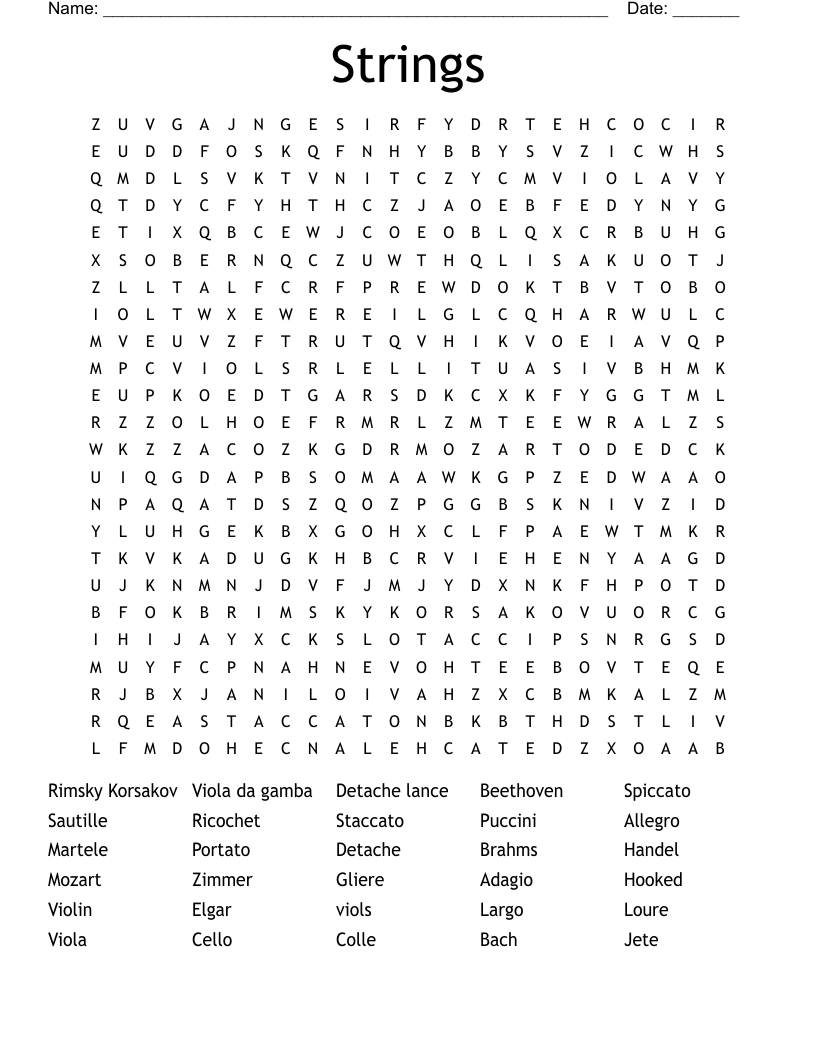 Strings Word Search