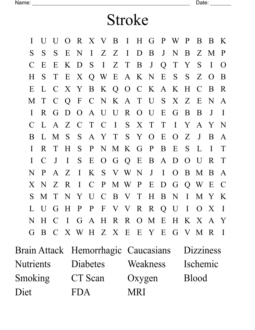 Stroke Word Search