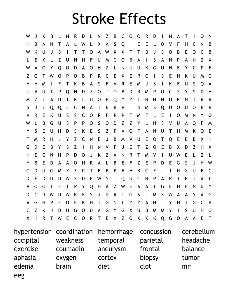 Stroke Effects Word Search