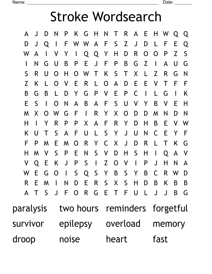 Stroke Wordsearch