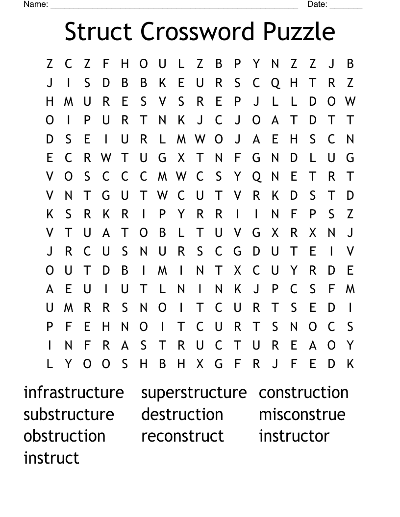 Struct Crossword Puzzle Word Search