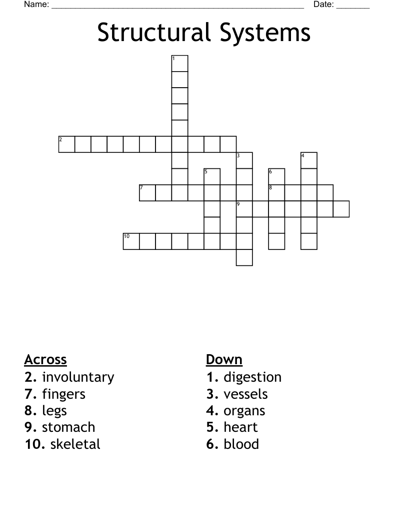 Structural Systems Crossword