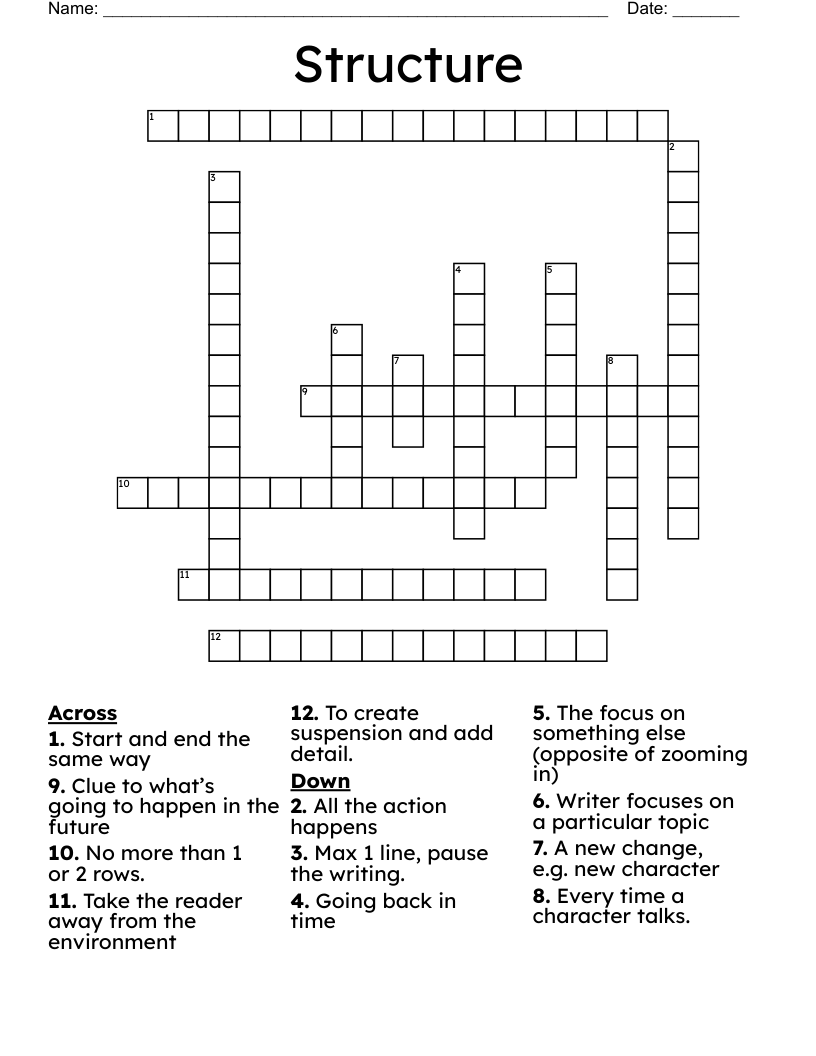Structure  Crossword