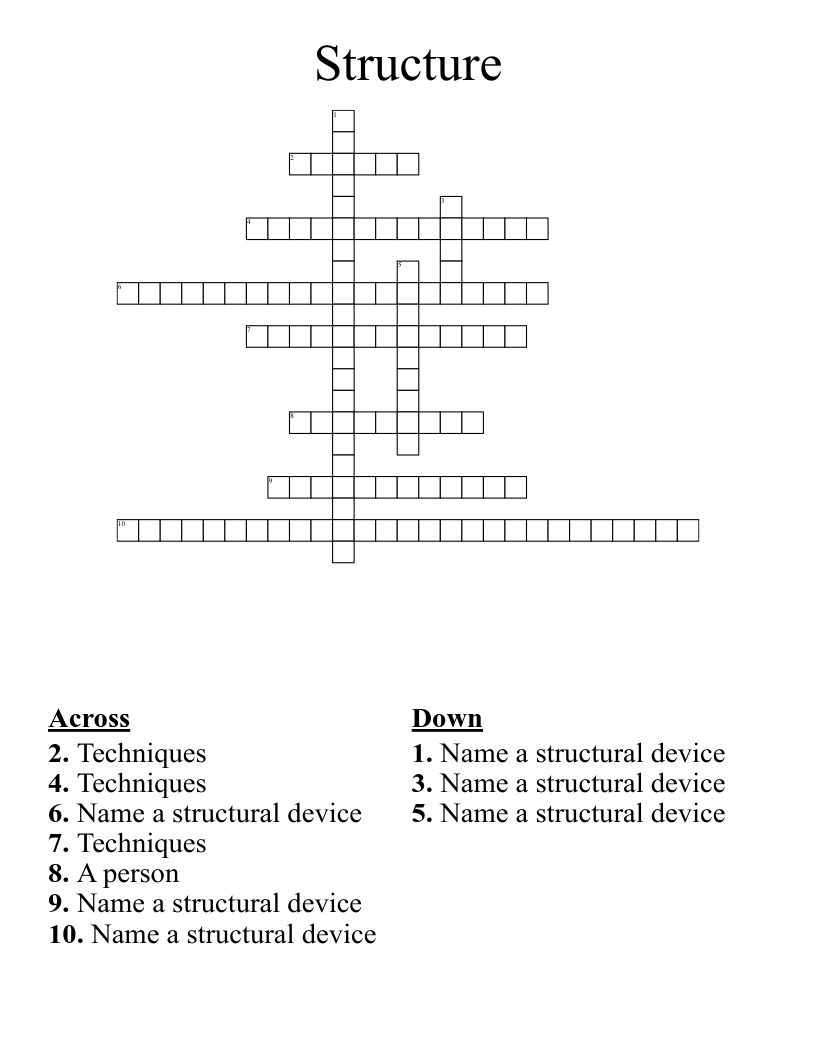 Structure  Crossword