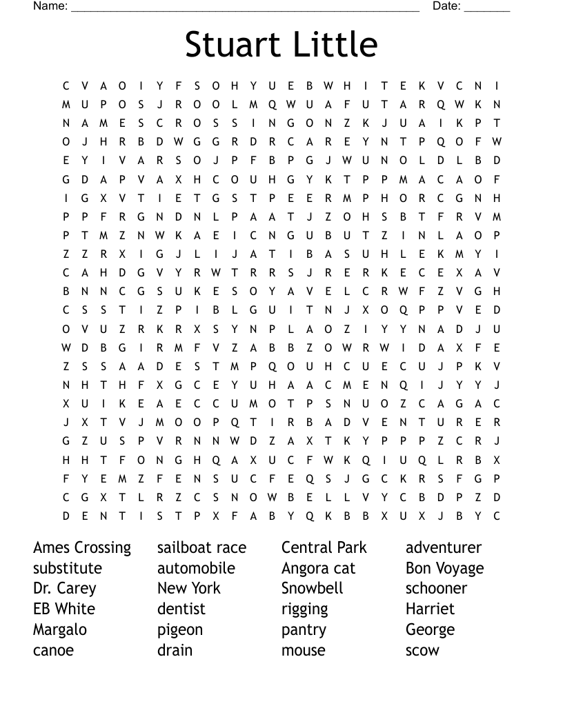 Stuart Little Word Search
