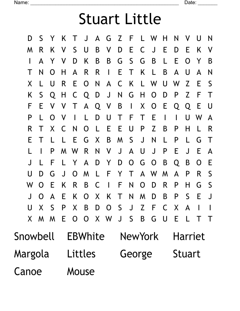 Stuart Little Word Search