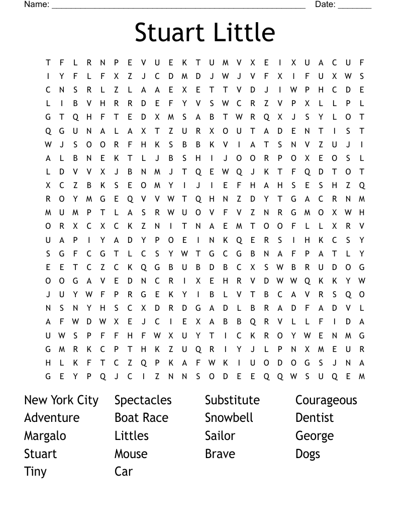 Stuart Little Word Search