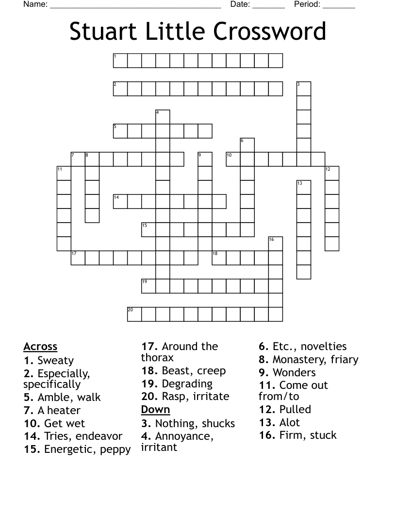 Stuart Little Crossword 
