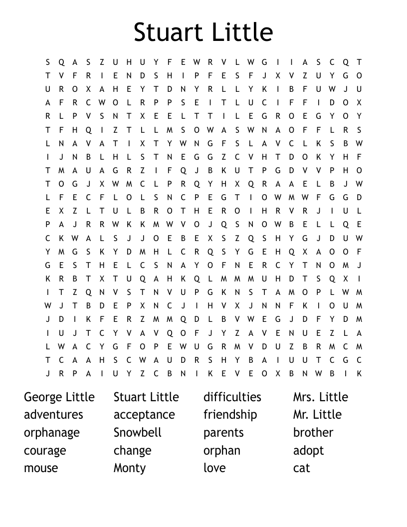 Stuart Little  Word Search