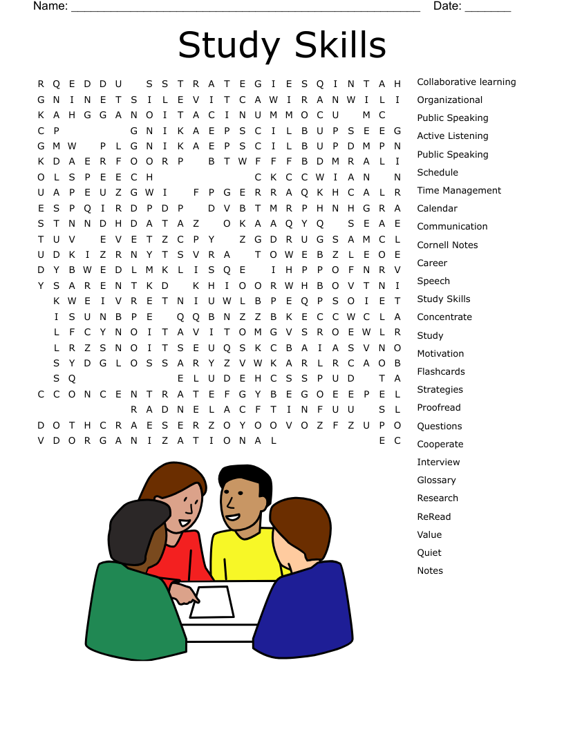 Study Skills  Word Search
