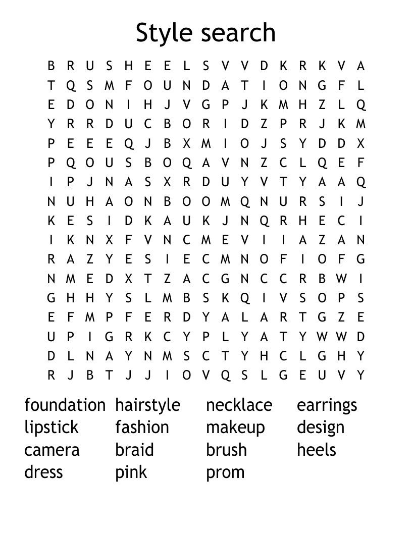 Style search Word Search