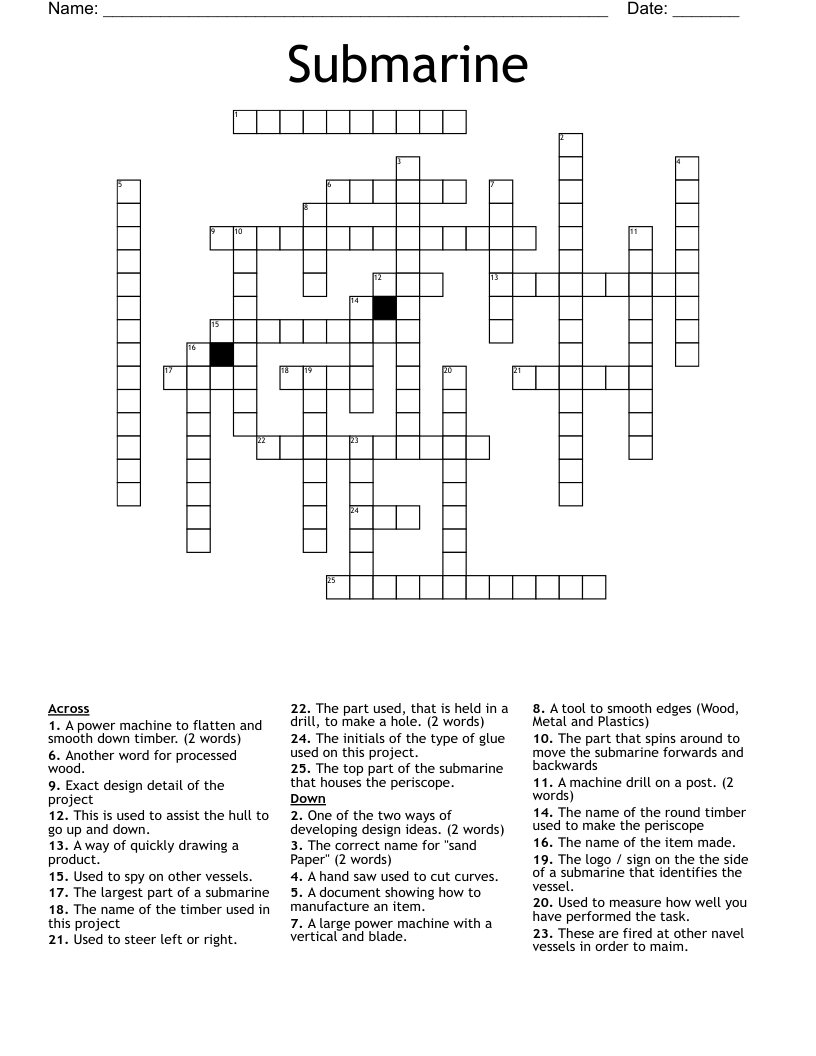 Submarine Crossword