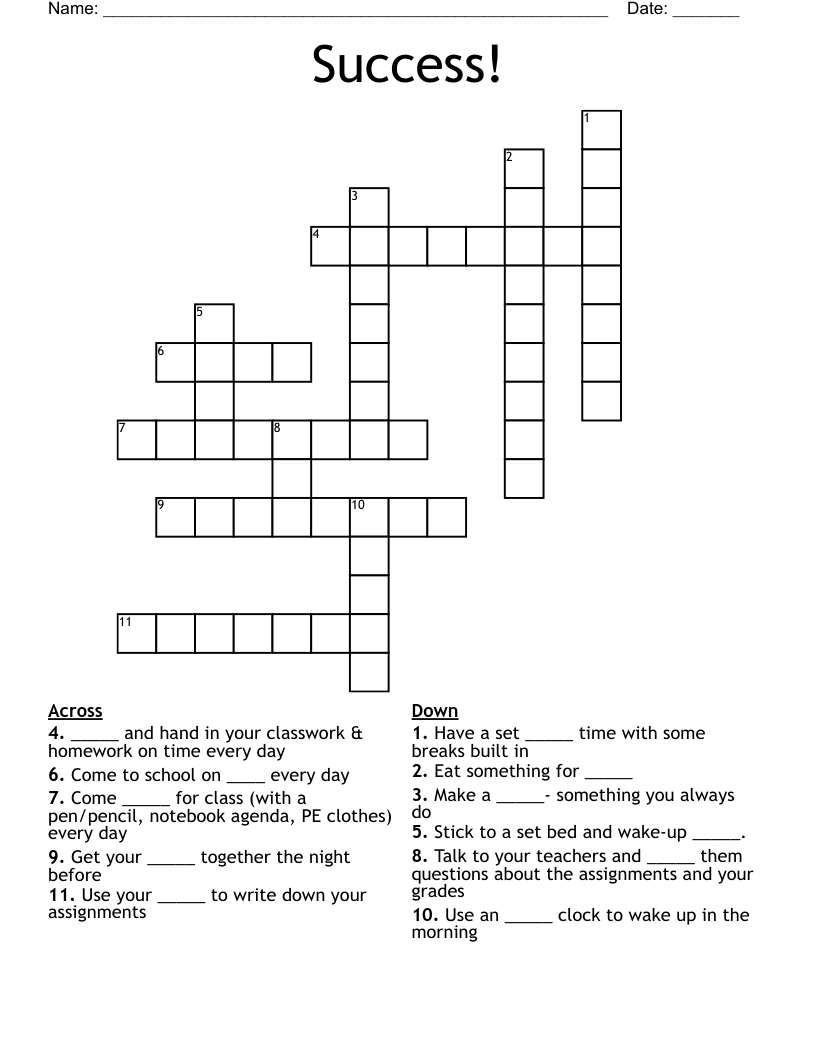 Success! Crossword