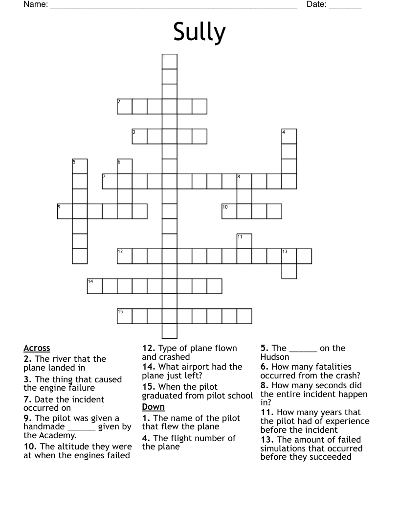 Sully Crossword