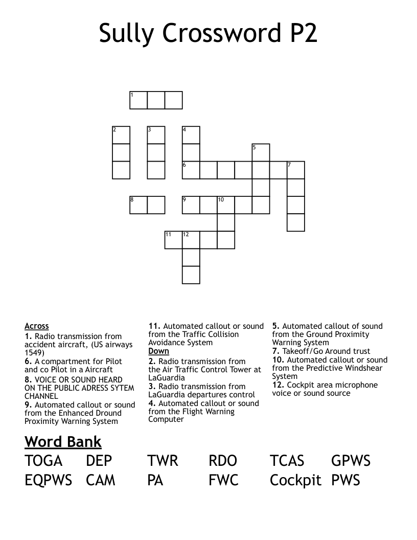 Sully Crossword P2