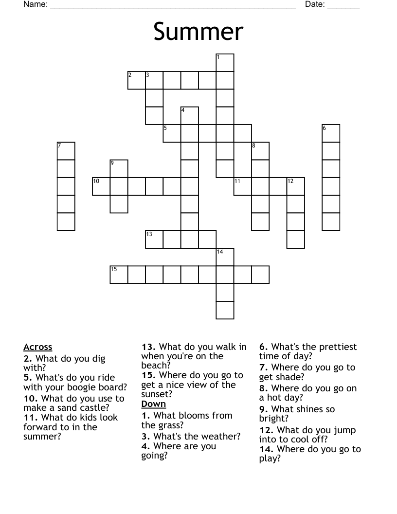 Summer Crossword