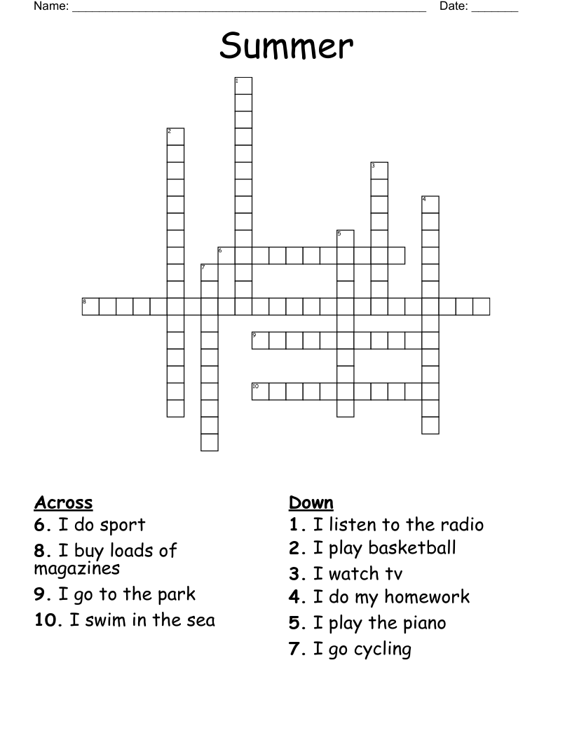 Summer Crossword