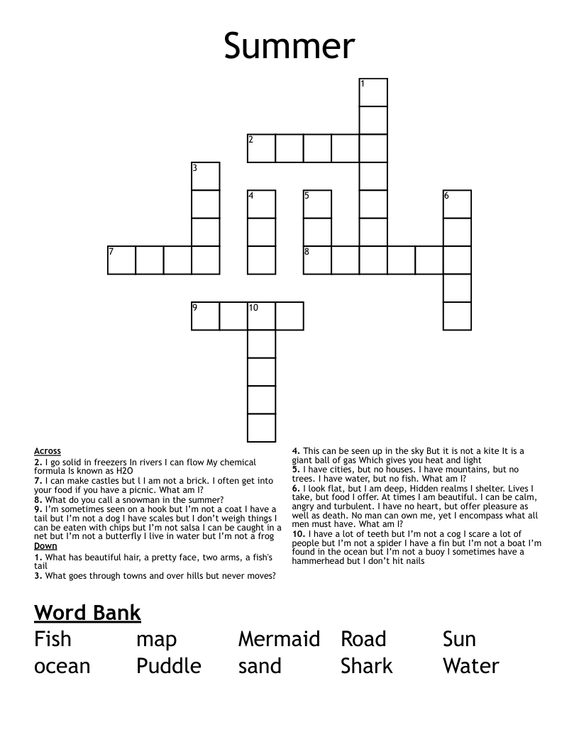 Summer Crossword