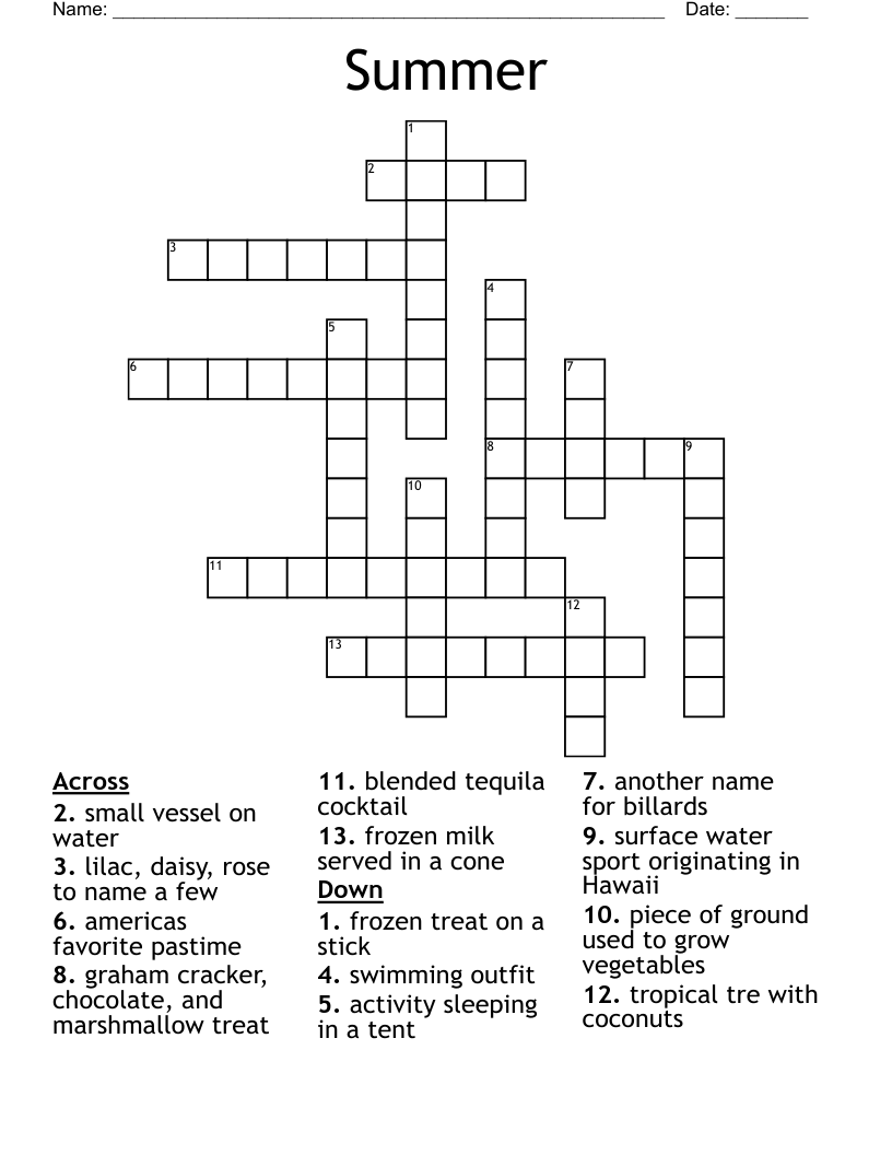 Summer Crossword