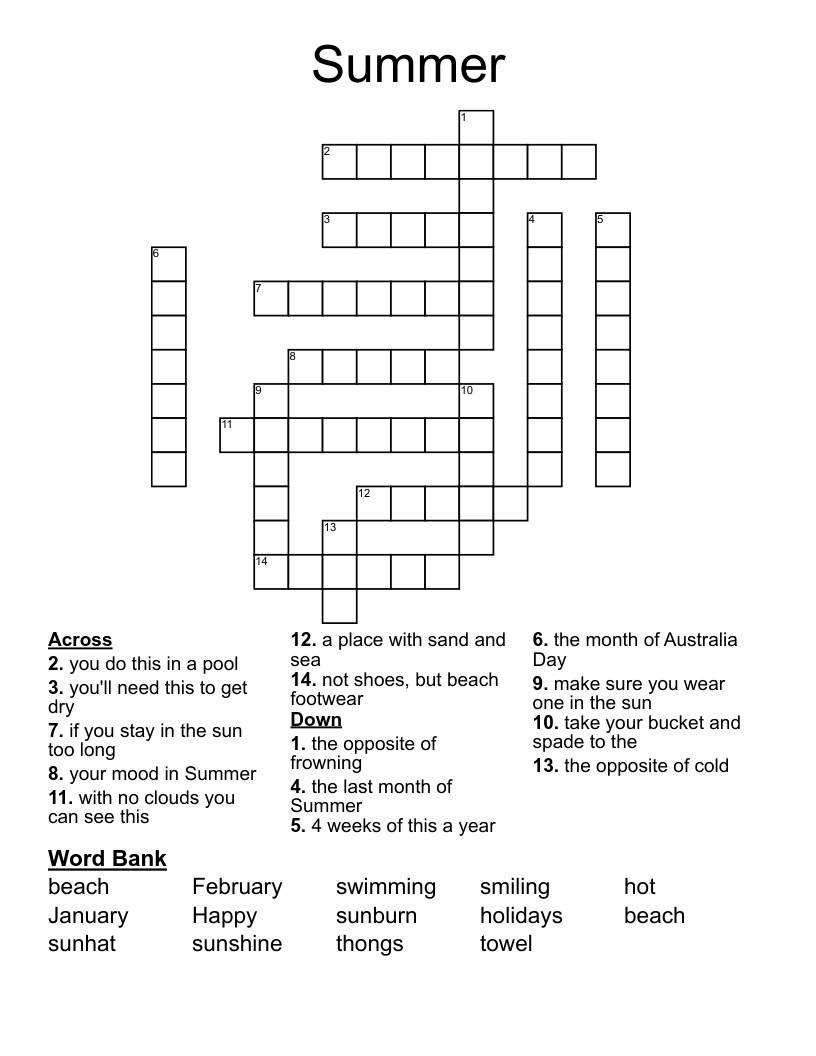 Summer Crossword