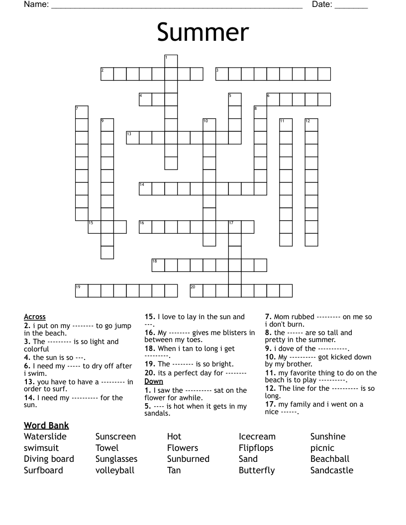 Summer Crossword