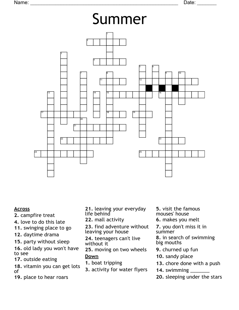 Summer Crossword