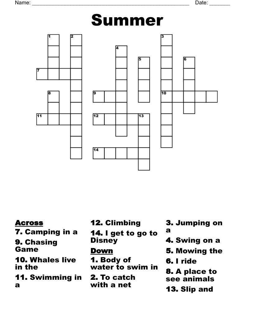 Summer Crossword