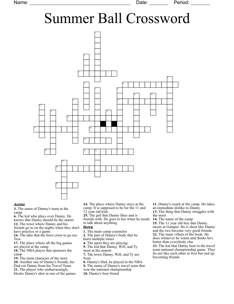 Summer Ball Crossword