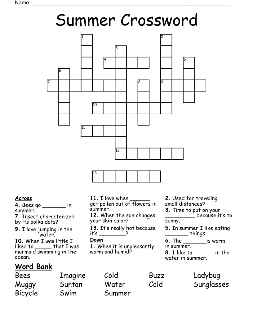 Summer Crossword