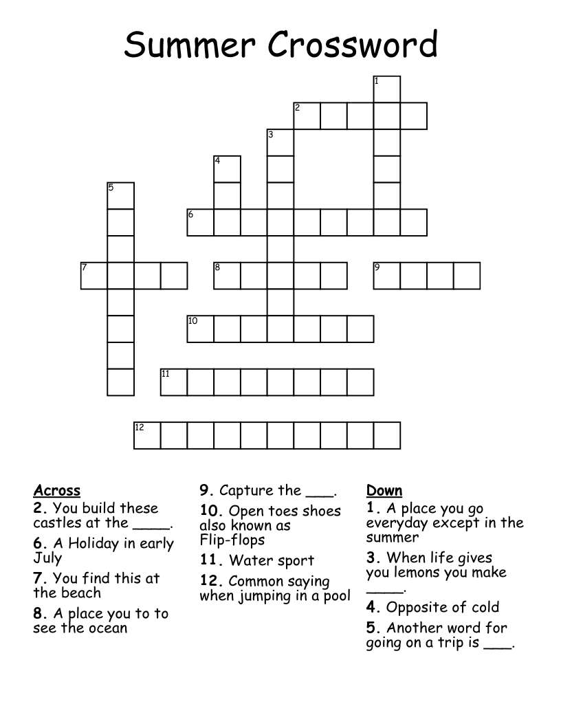 Summer Crossword