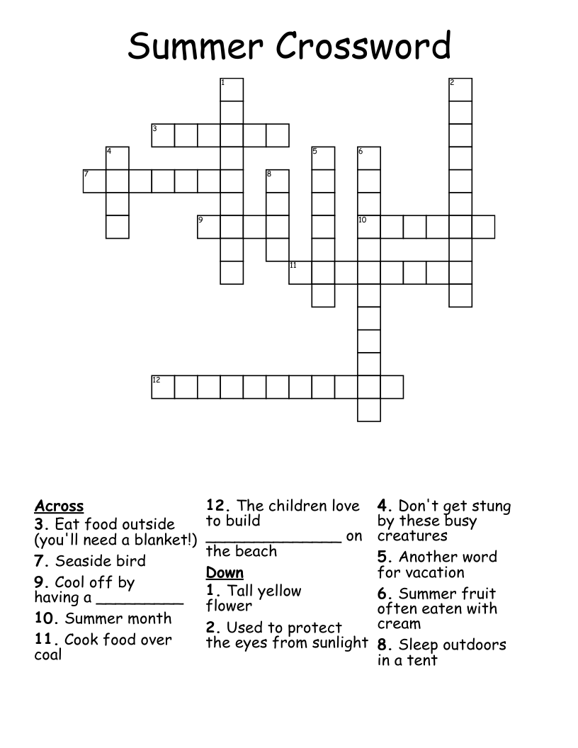 Summer Crossword