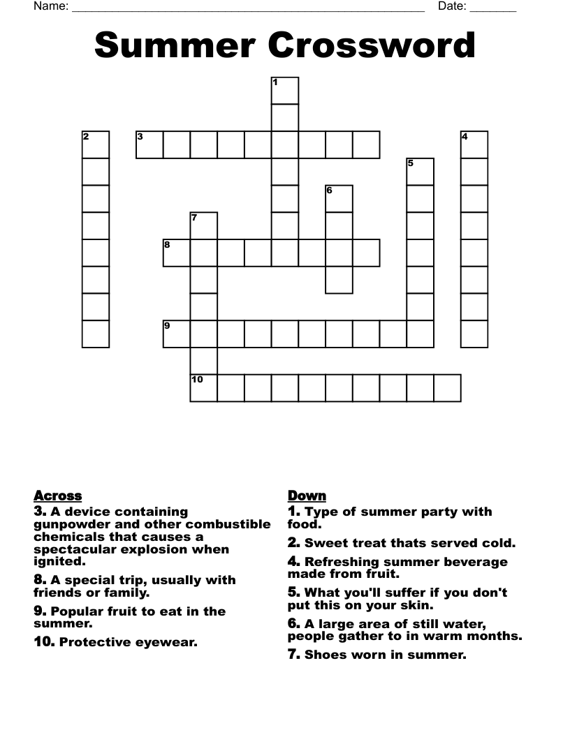 Summer Crossword
