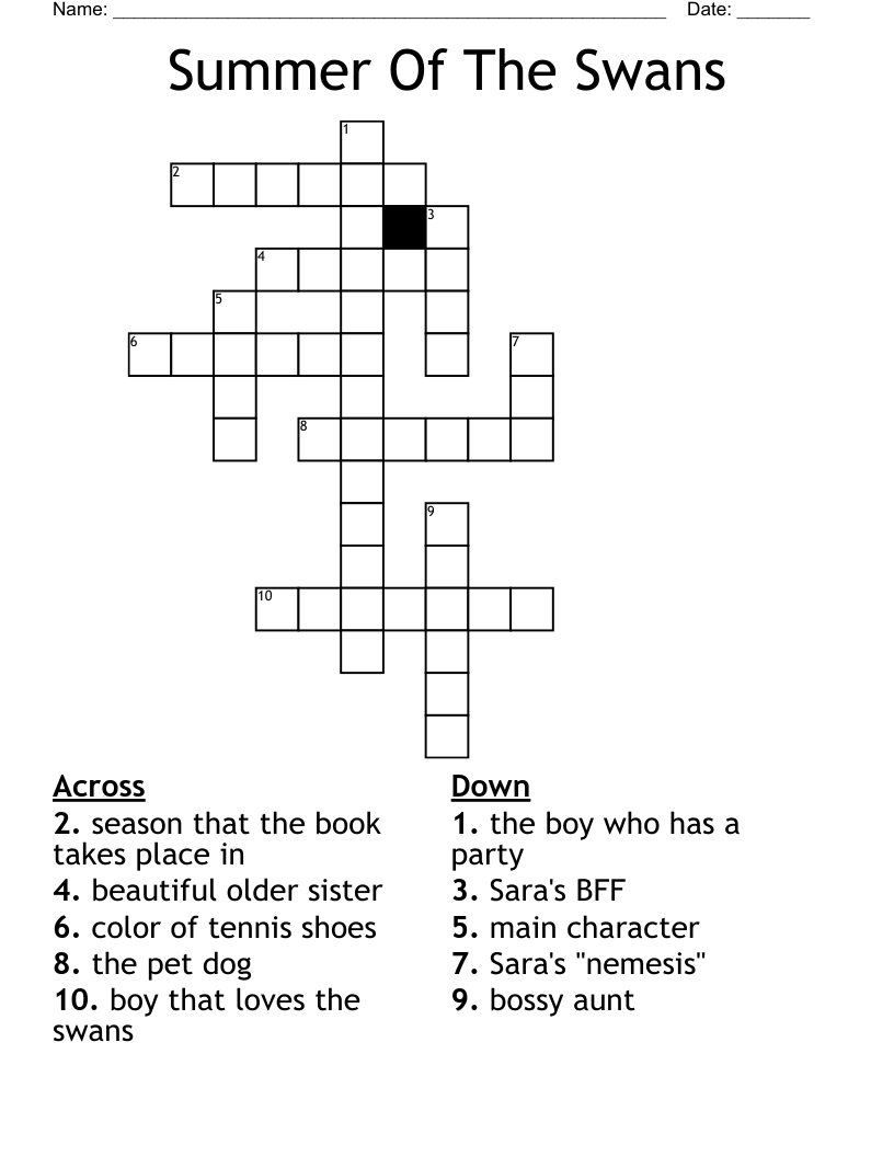 Summer Of The Swans Crossword