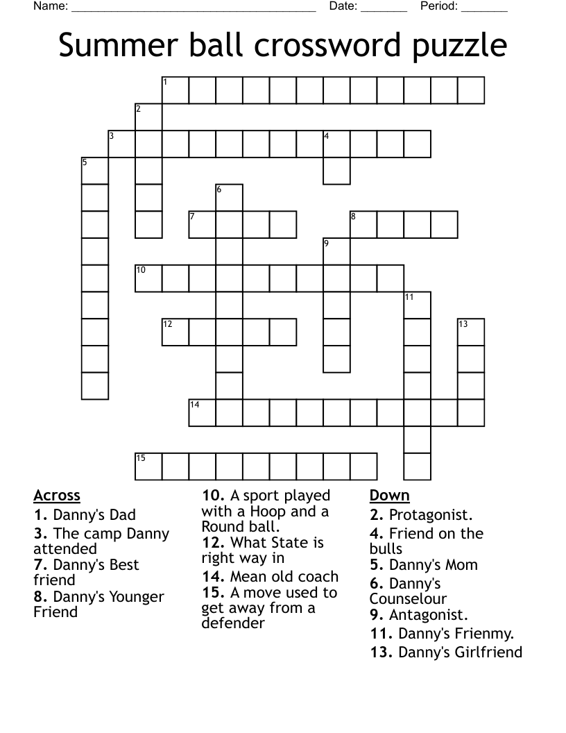 Summer ball crossword puzzle
