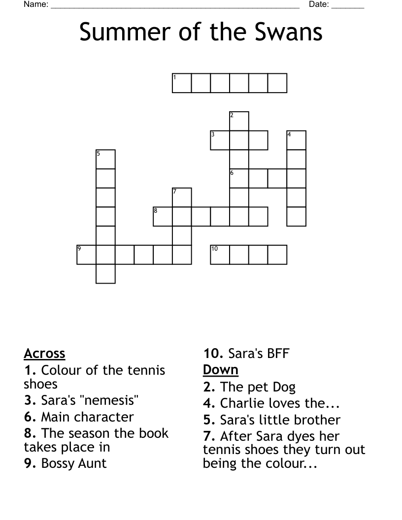 Summer of the Swans Crossword