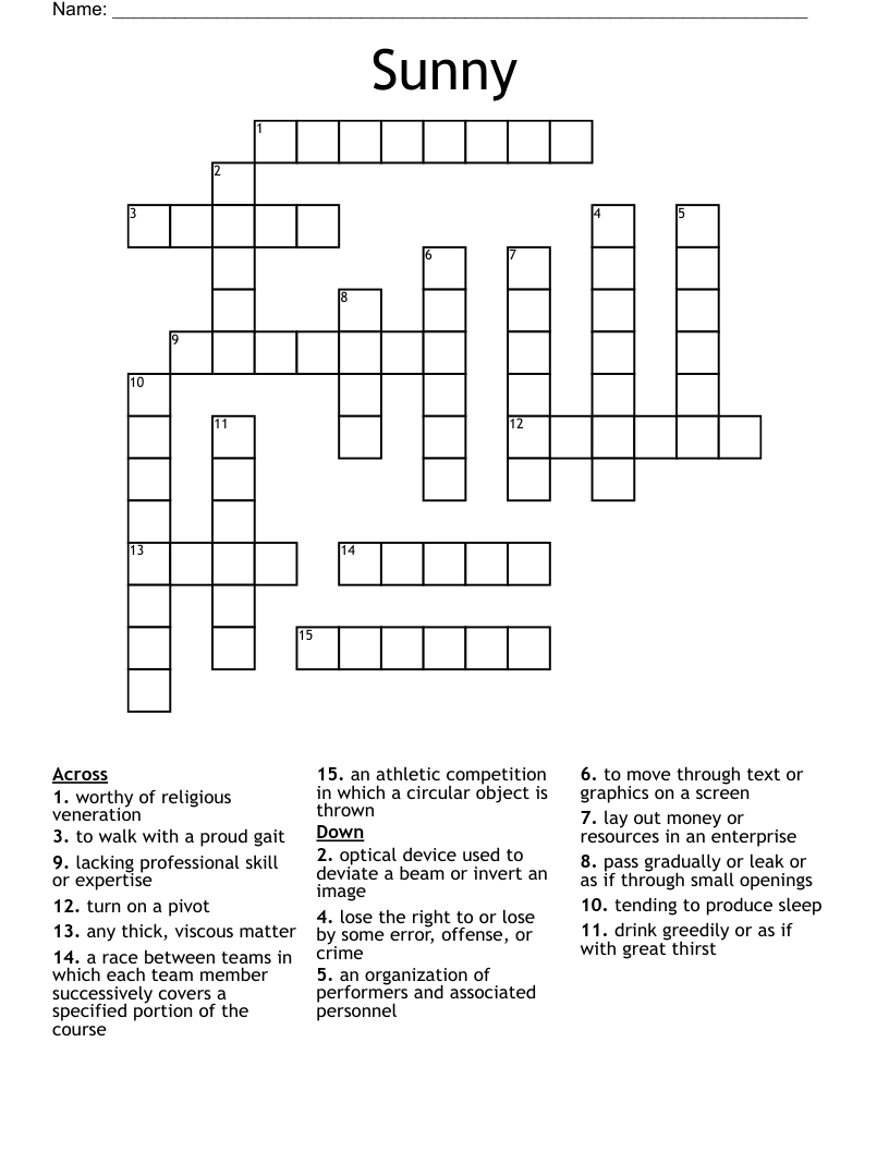 Sunny Crossword