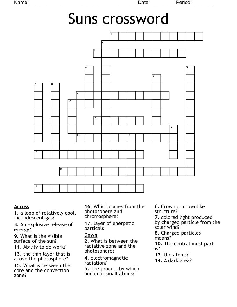 Suns crossword