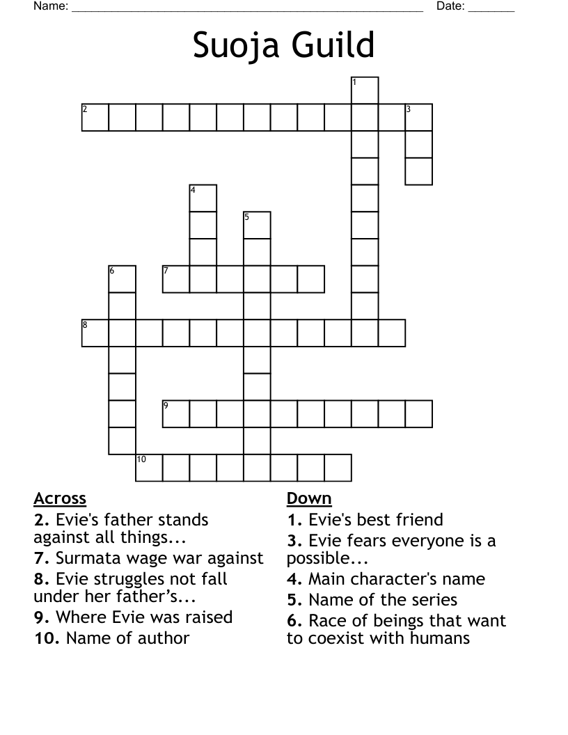 Suoja Guild Crossword