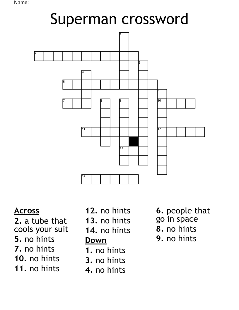 Superman crossword