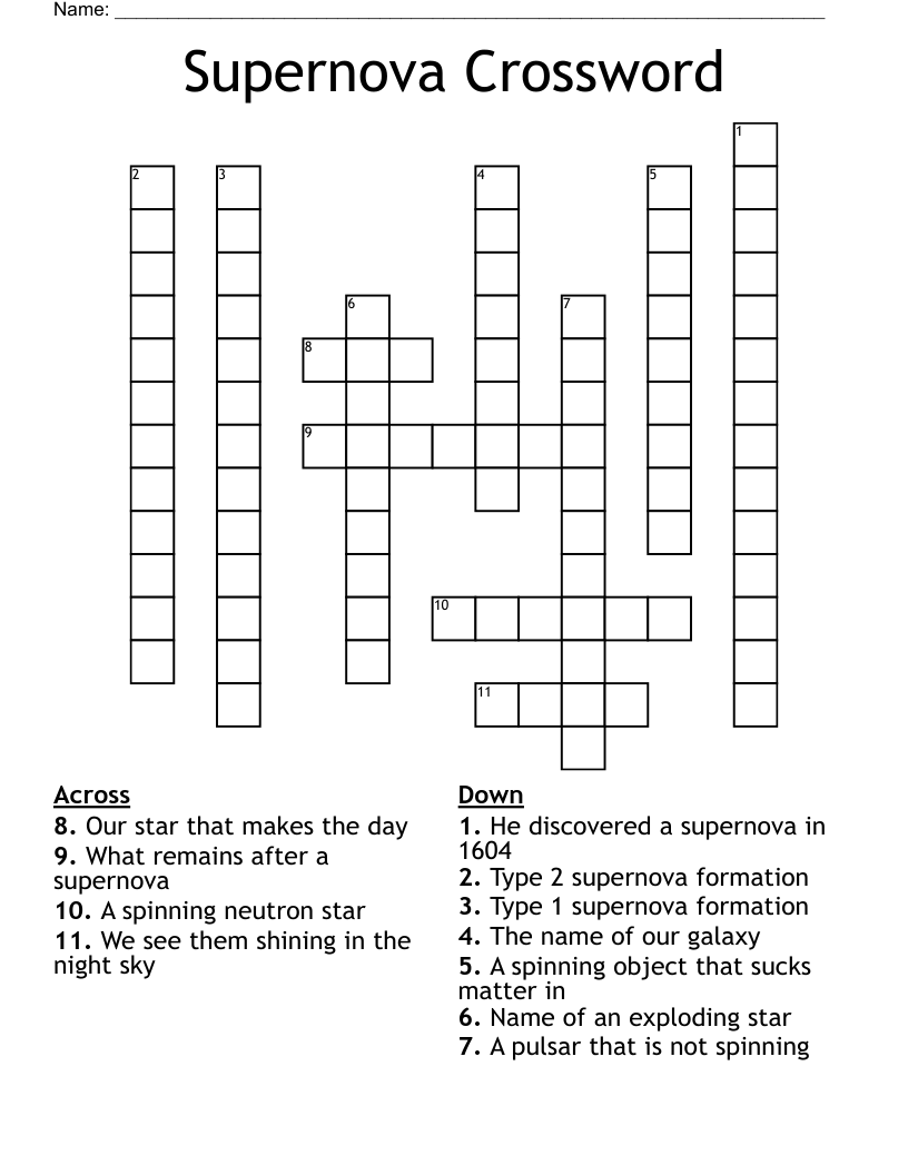 Supernova Crossword