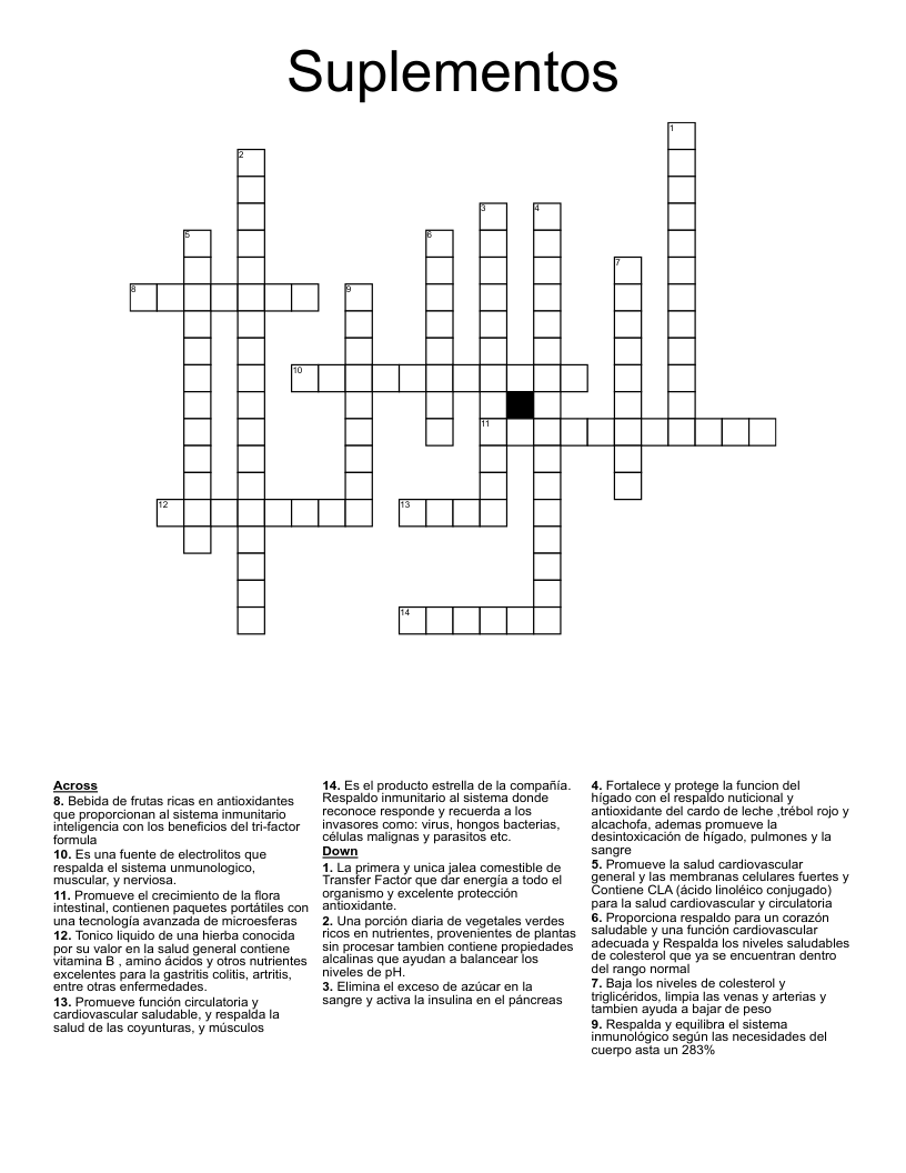 Suplementos Crossword