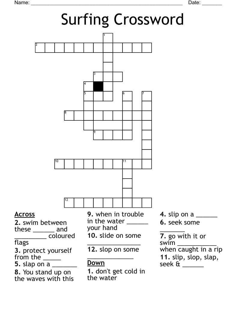 Surfing Crossword