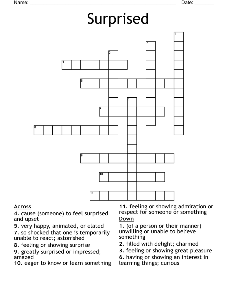 Surprised Crossword