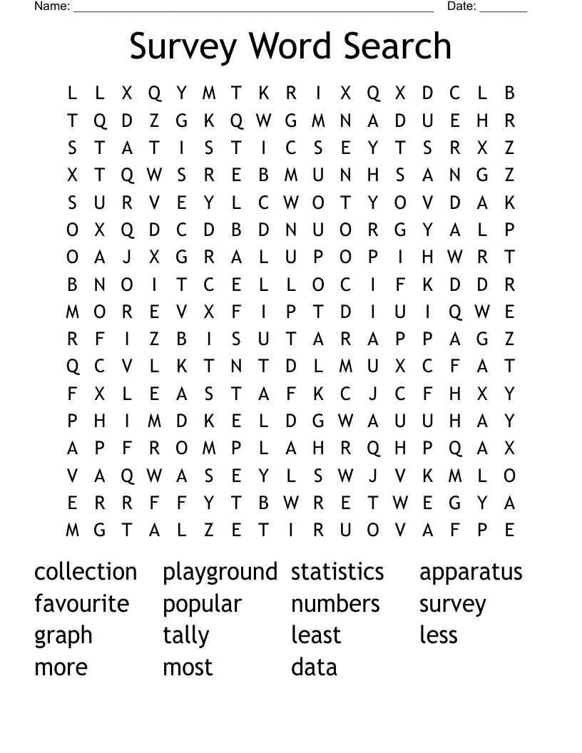 Survey Word Search