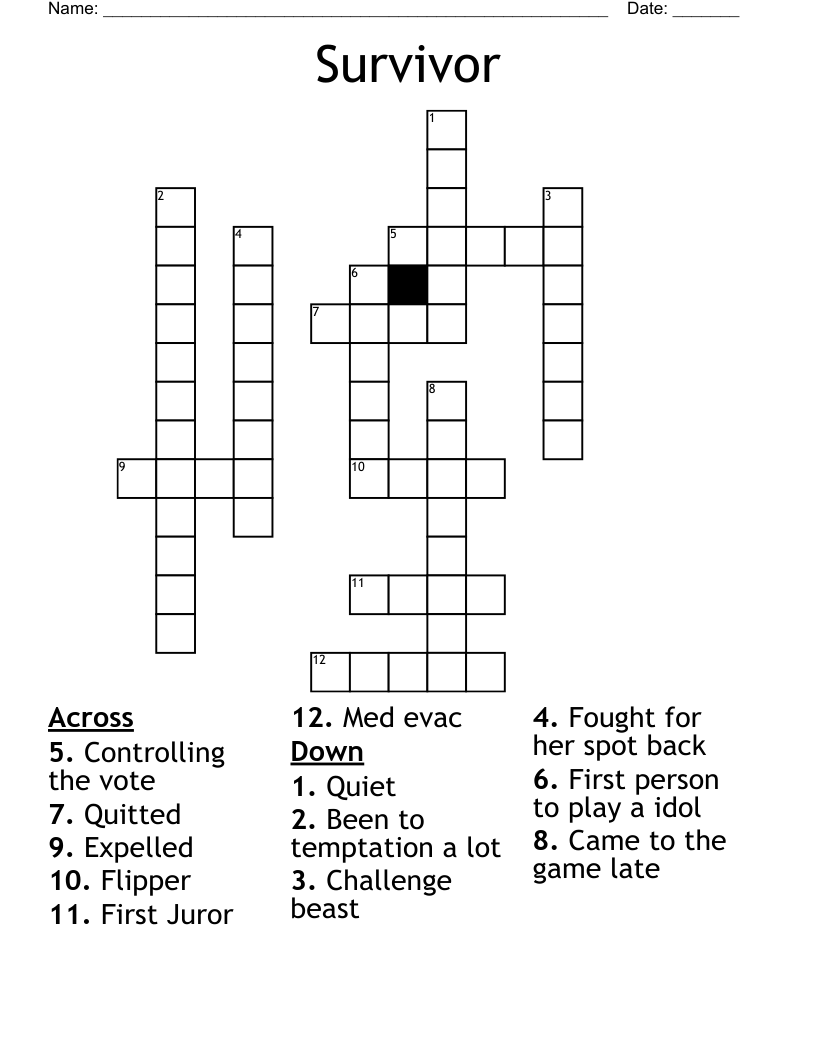 Survivor  Crossword